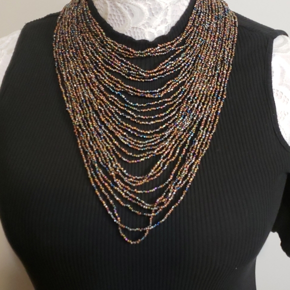 Seedbead Collar Necklace - Picture 1 of 7